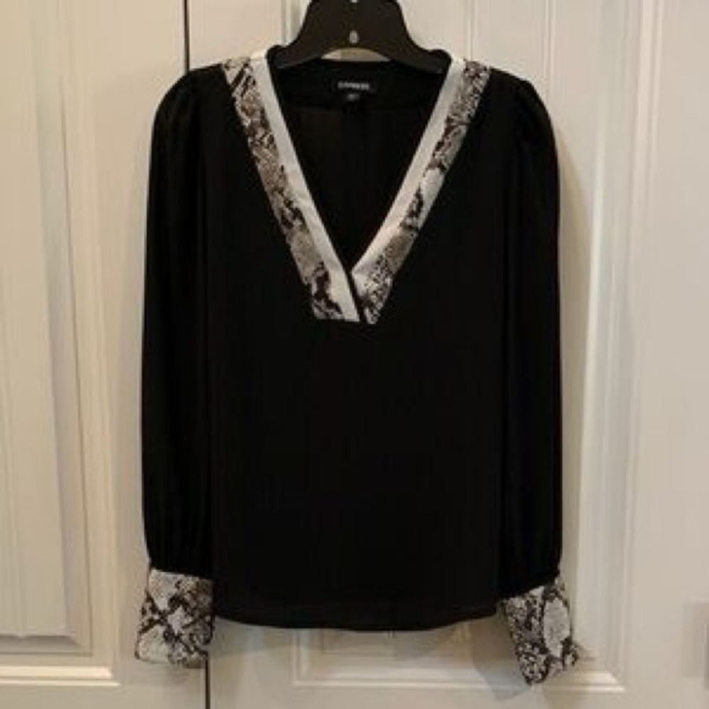 Express Elegant Black Blouse